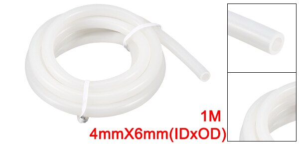 UXCELL High Quantity Transparent Clear Flexible Hose Silicone Rubber Tubing Tube Hose Pipe Homebrew Hose 1M Length: 4mm x 6mm x 1m