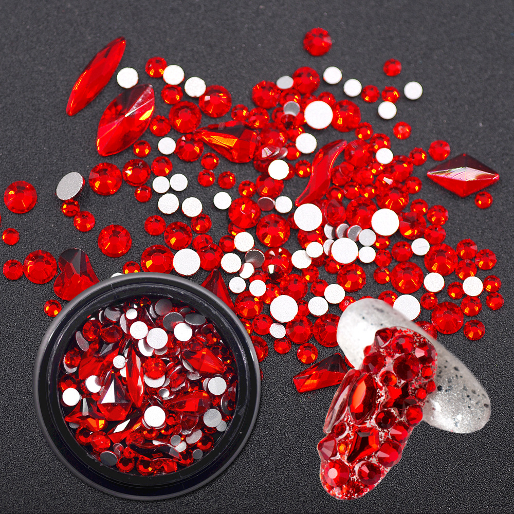 York Storm Gebroken Glas Steentjes Voor Nagels Gems Nail Art Rhinestones Mix Rhinestone 3D Nail Art Decoraties Stones Nail: 05