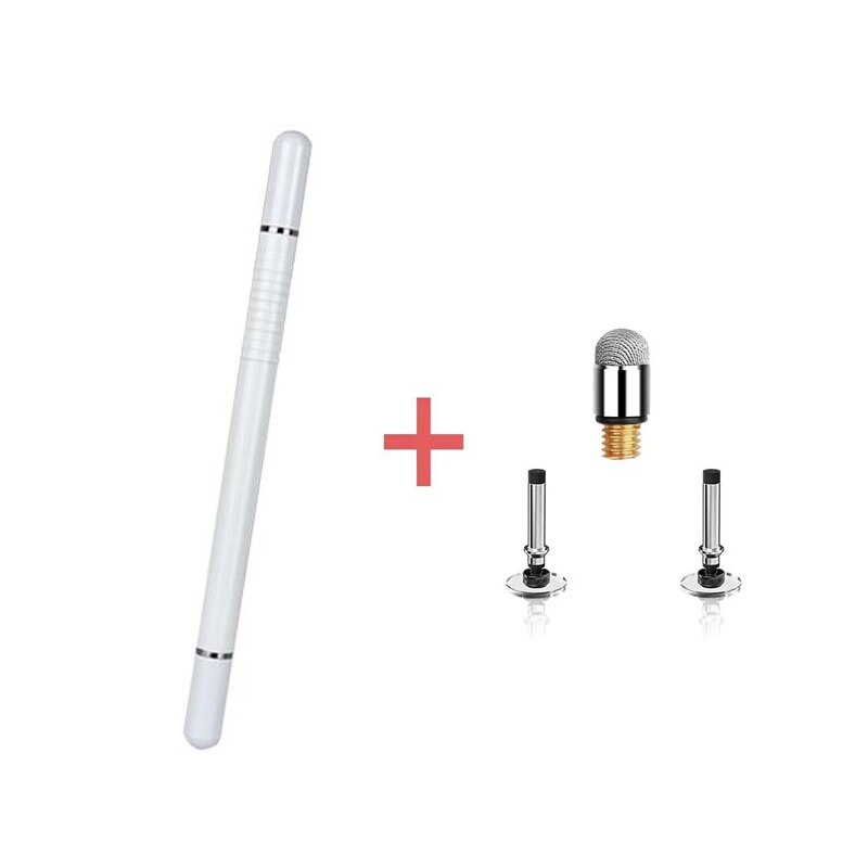 2 in 1 Stylus Drawing Tablet Pens Capacitive Screen Caneta Touch Pen for Mobile Android Phone Smart Pencil Accessories Newest: White With Head