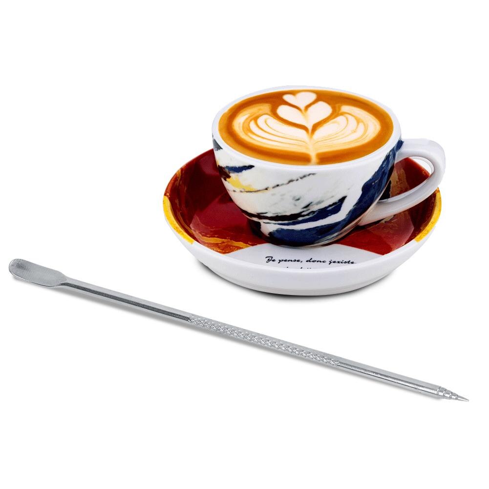 Roestvrij Staal Koffie Art Naald Espresso Koffie Pull Bloem Naald Barista Craft Cappuccino Latte Art Stok Gereedschappen