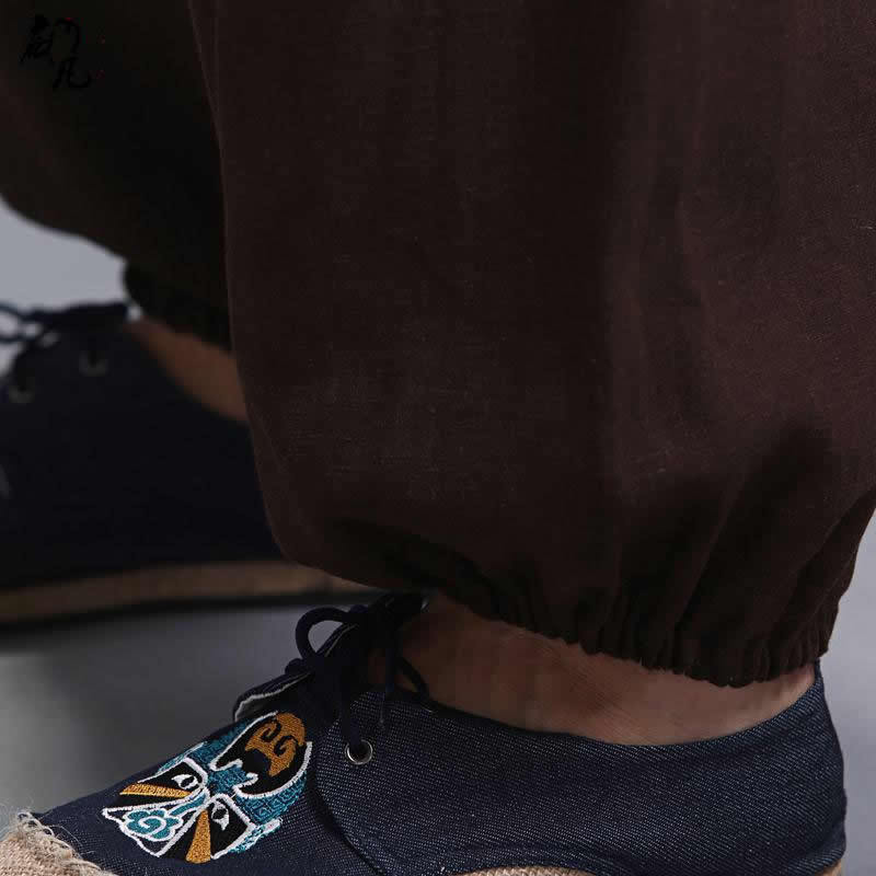 Herr vintage bomullslinne hippy boho aladdin harem ninja byxor vida ben byxor casual nepal herr indiska aladdin byxor xl
