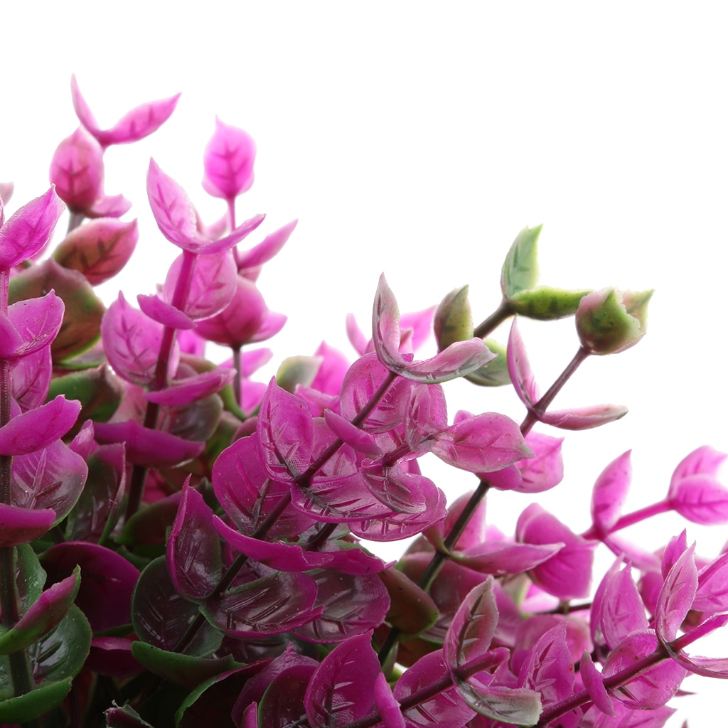 19cm Artificial Eucalyptus Ball Outdoor Topiary Plant Bush Patio Tree Purple