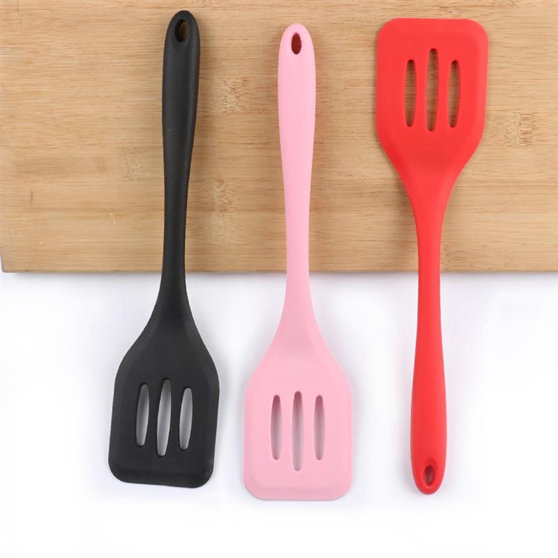 Silicone Turner Spatula Heat-Resistant Egg Fish Meat Vegetable Frying Stirring Slotted Spatulas Kitchen Cooking Utensils