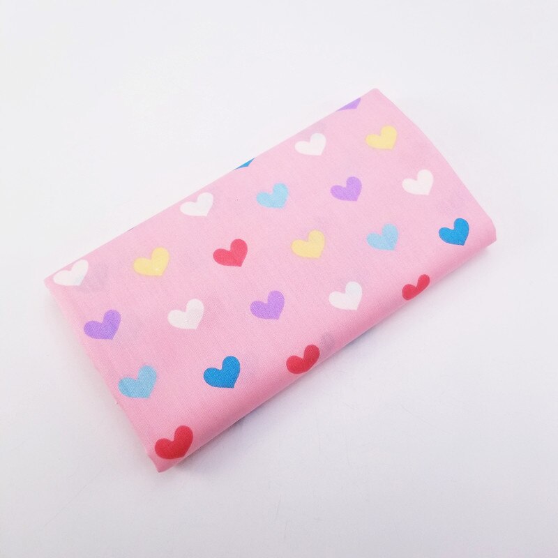 Precioso Corazón de algodón de impresión de tela para manualidades, costura grasa cuartos hechos a mano casa acolchado textil ropa de cama amor Pattrn tela: 100x160cm