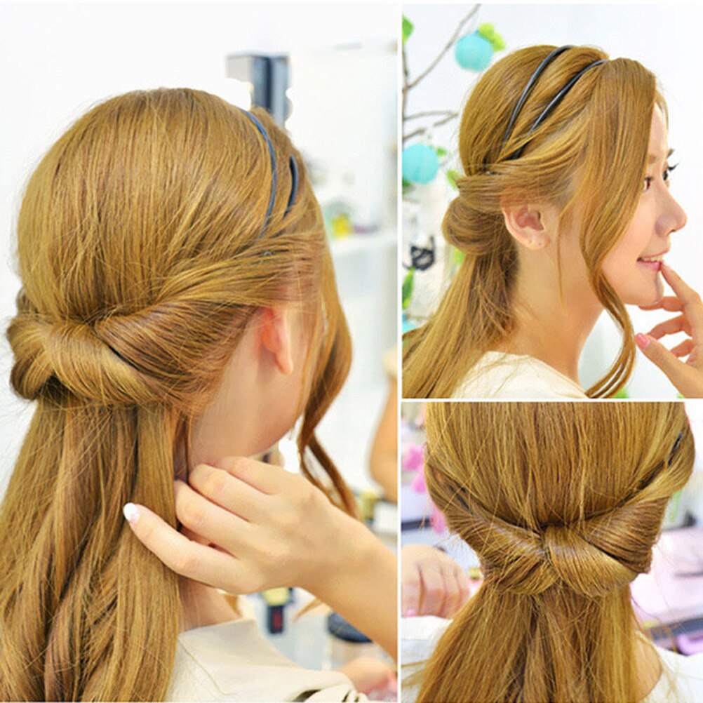 1 pieza aro de pelo de cabeza ajustable de doble capa para mujeres los mejores para chicas banda elástica para el pelo accesorios de estilo