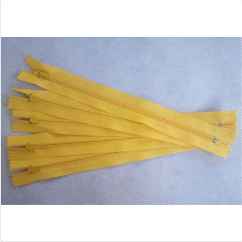 10pcs Plastic Nylon Zip Coil Sewing zippers Trousers Zippers 9 Inch 23 cm DIY Accessories for Sewing Clothing Practical: Yellow