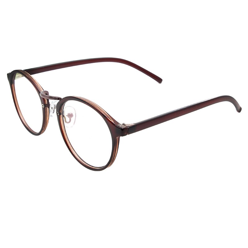 Mode Transparante Ronde Glazen Transparante Frame Vrouwelijke Bril Bijziendheid Bril Mannen Optische Frame Transparant: C5