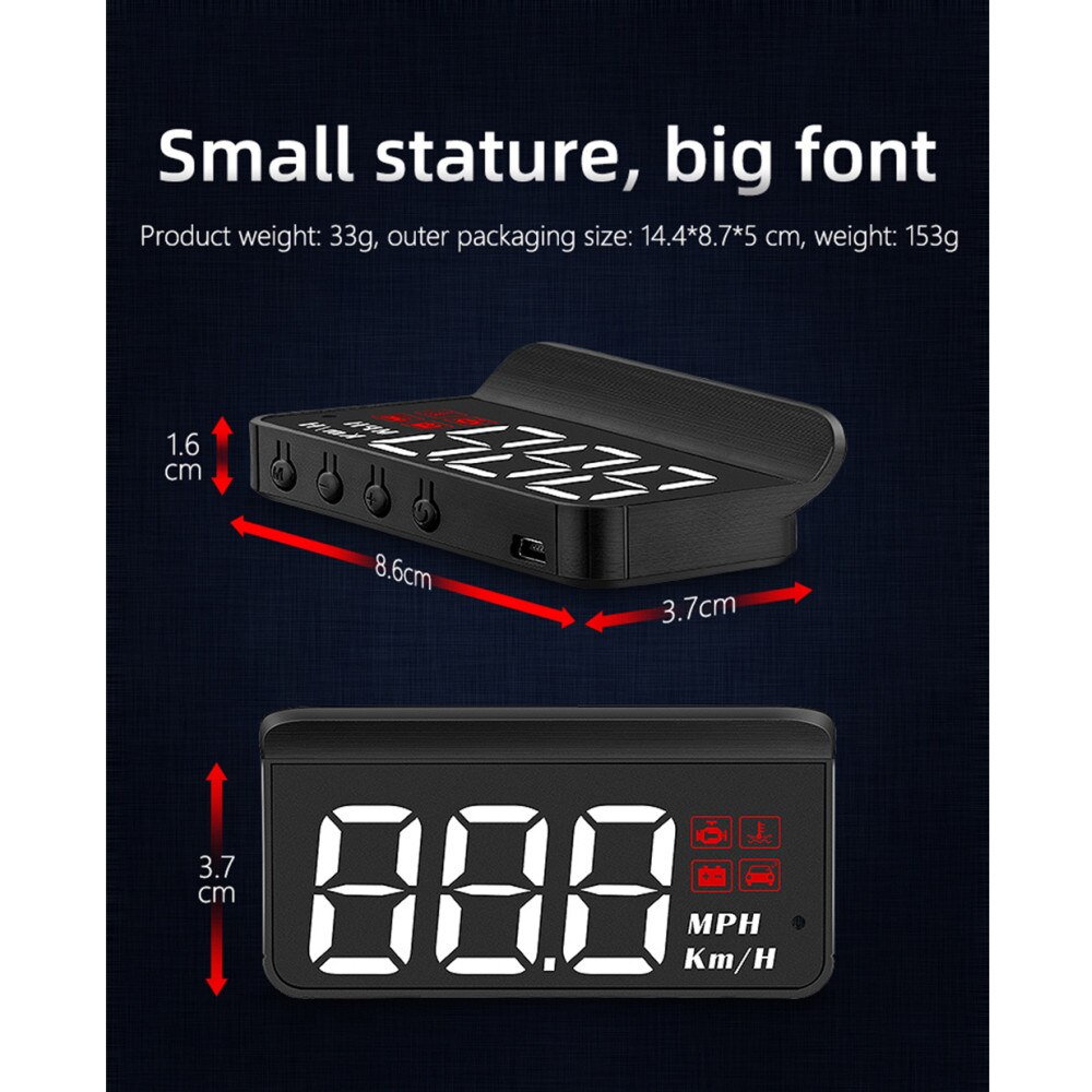 Head-Up Display OBD2 Global Positioning System Head-Up Display Auto Algemene Glas Projectie