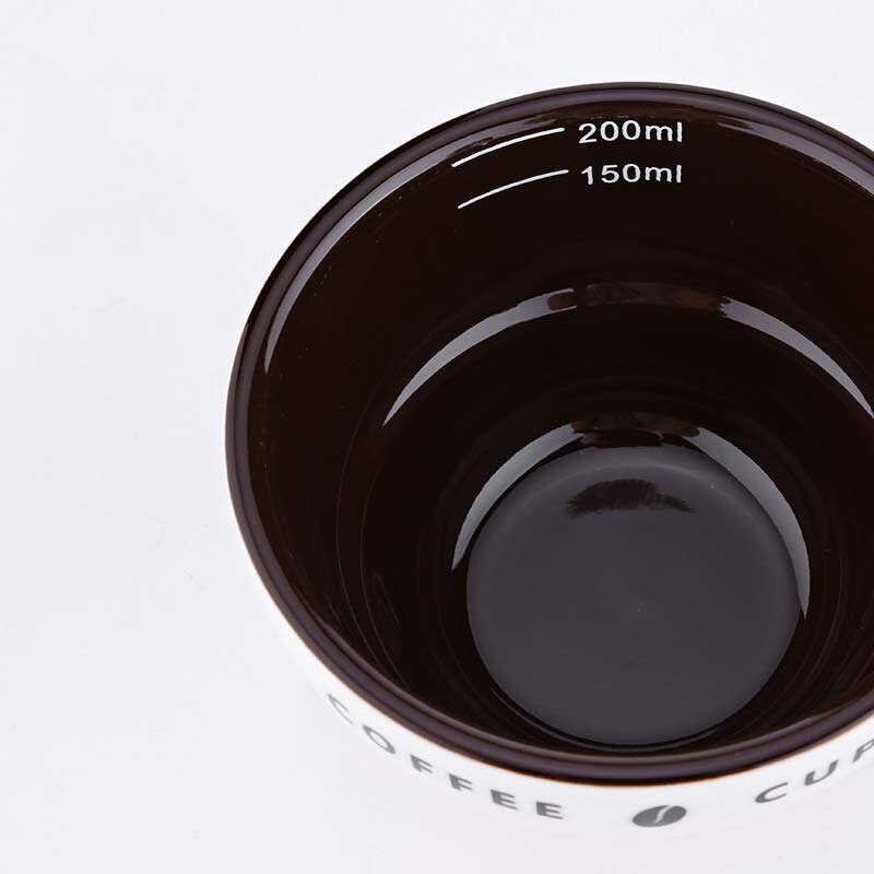 Combinaison de mesure pour tasse à café en céramique, tasse d&#39;évaluation de café en forme de U, bol doseur de 200ml