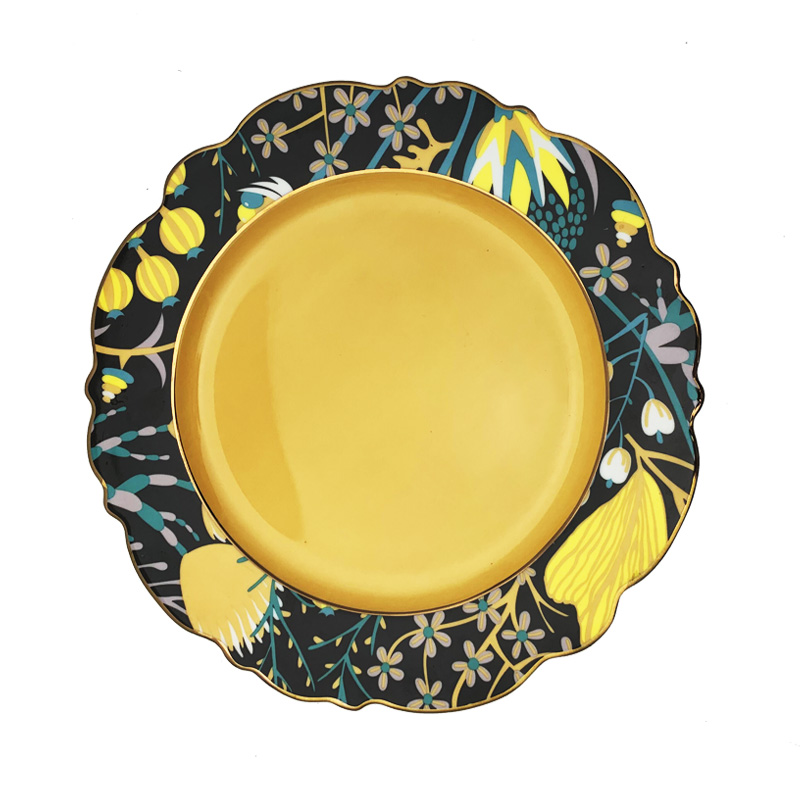 Assiette à dîner fantaisie en porcelaine, vaisselle rétro, vaisselle, plats à Steak, tasse à café, thé, plateau à Dessert, outil de dîner, 1 pièce