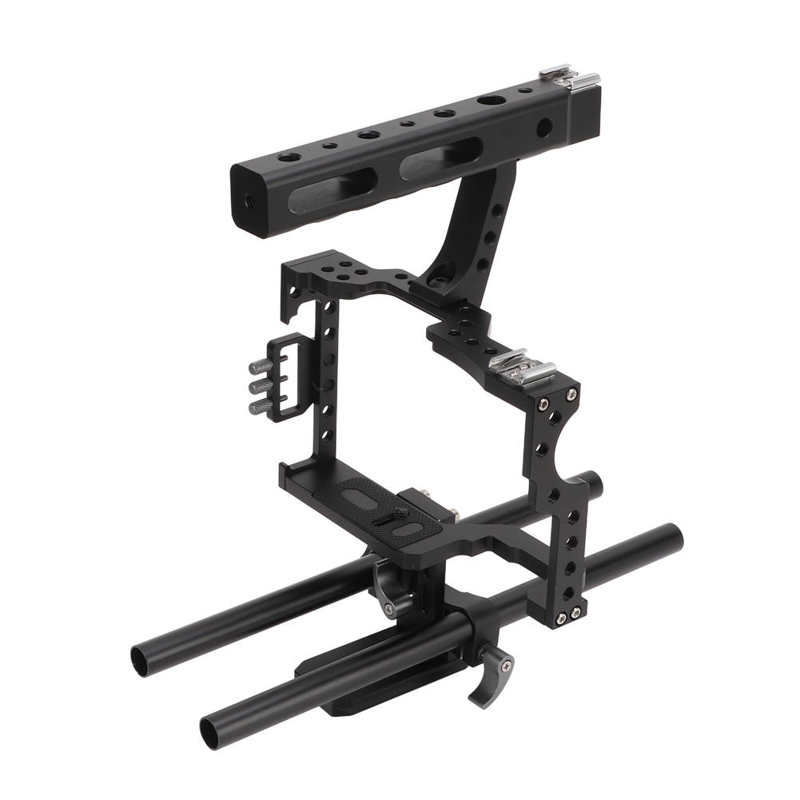 Aluminium Camera Cage Rig Met Top Handvat Voor A7 A7II A7S A7SII A7R A7RII A6000 A6300 A6600 A6400 A7C
