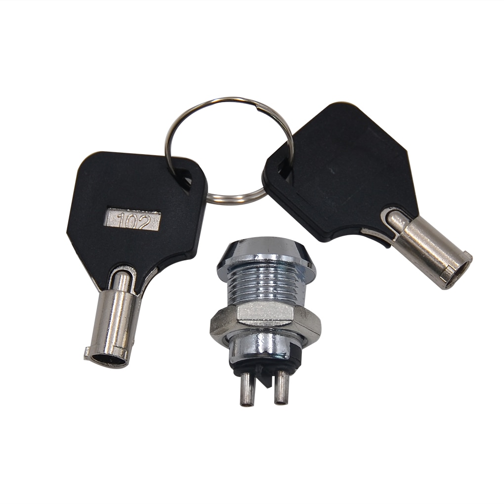 3PCS/Set Universal Key Operated Security Barrel Switch SPST On-Off 2 Position Common 2 Keys
