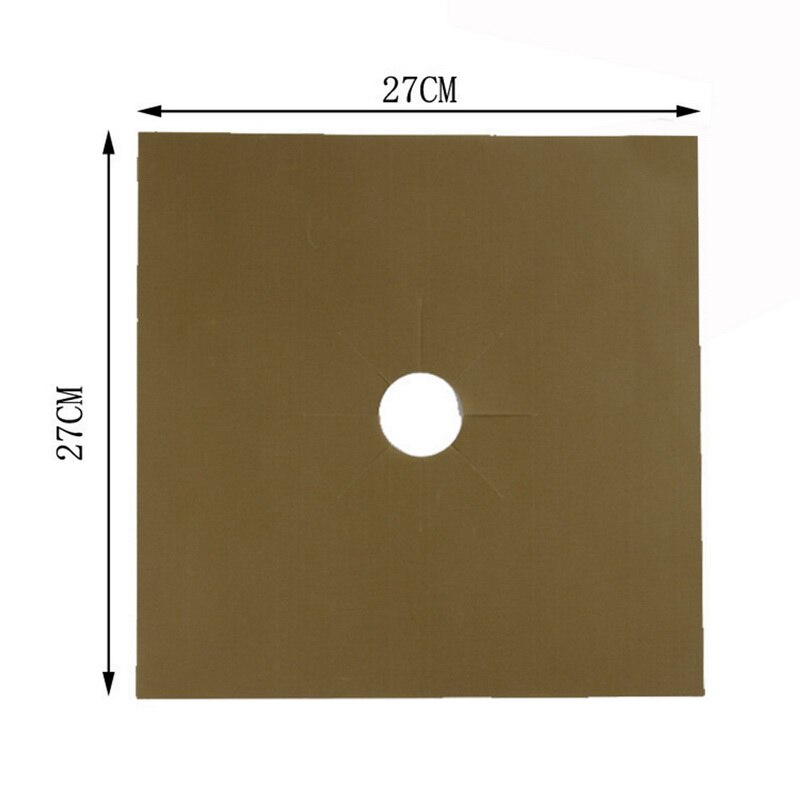 1/2/4Pcs/Set Reusable Gas Cover Stove Burner Mat Anti-fouling Oil Protector Pad Liner Kitchen Cleaning Tools Gas Stove Protector: 4pcs Beige