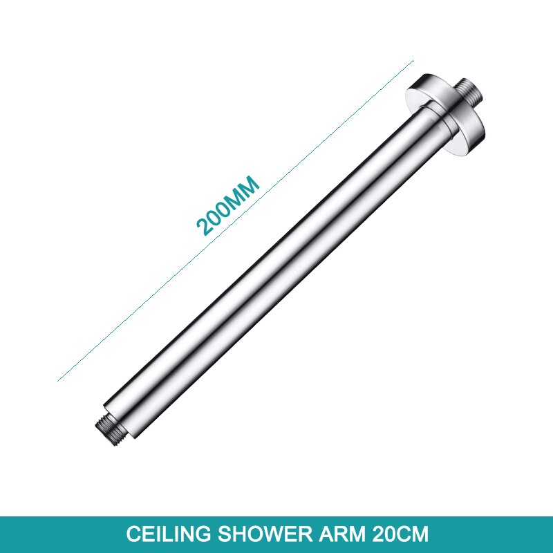 Overhead Shower Arm Head Shower Chrome Plated Big Square Round SUS304 Stainless Steel Modern Indoor Outdoor: SA0004CP-86