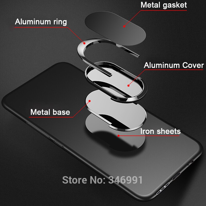 X8 Telefoon Cover voor Meizu X8 4 GB 64 GB Case luxe Zachte Zwarte Siliconen Magnetische Autohouder Ring Coque voor Meizu X8 6 GB 128 GB Case