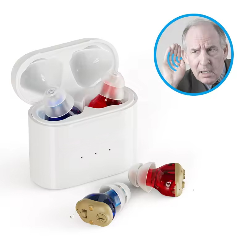 Neues Hörgerät für ältere Menschen mit unsichtbarer Geräusch unterdrückung, magnetische, wiederauf ladbare In-Ear-Kopfhörer mit Hör verstärker