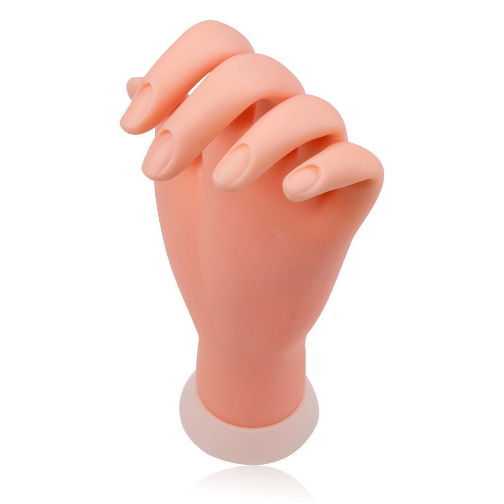 Manicura Flexible de plástico suave para práctica de manicura, modelo de entrenamiento de uñas postizas, herramientas de manicura