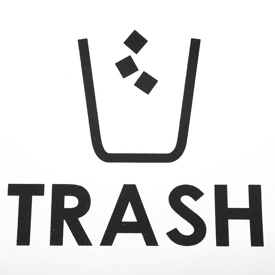 for bath wooden accessories Japanese garden 20PCS/Set Round Recycle Trash Sticker Decal Garbage Waste Can Dustbin Label for