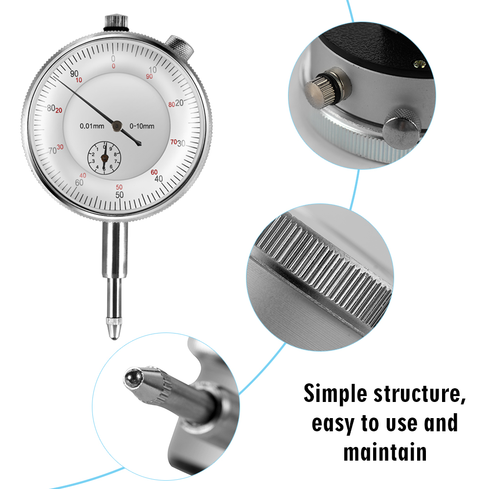 Mini Wasserdichte Hebelkraft Messuhr Stoßfest Magnetische Stand Basis Halfter Zifferblatt Prüfung Komparator Für Ausrügestochen Kalibrierung