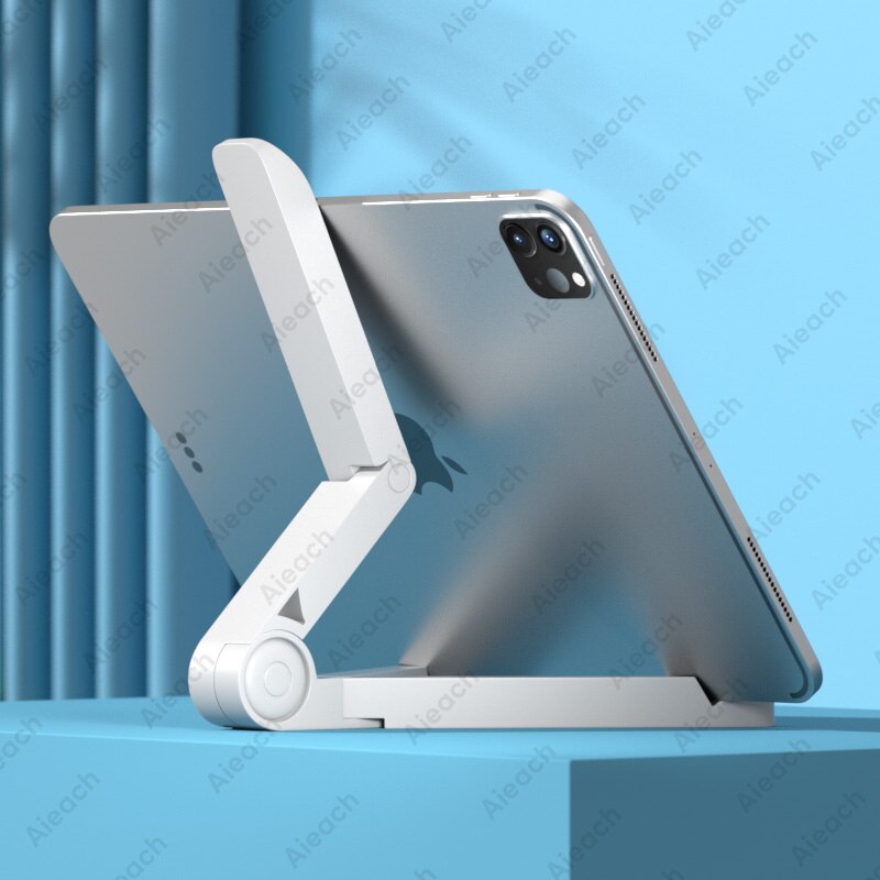 Draagbare Opvouwbare Stand Tablet Houder Voor Mobiele Telefoon Stand Ipad Iphone Xiaomi Samsung Huawei Tablet Bracket Desk Ipad Houder: White