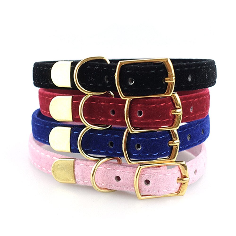 1PC Cat Collar with Bell Safety Cat Collars Puppy Dog Collar for Cats Small Dogs Kittens Solid Pet Collar Chihuahua Products: Blue
