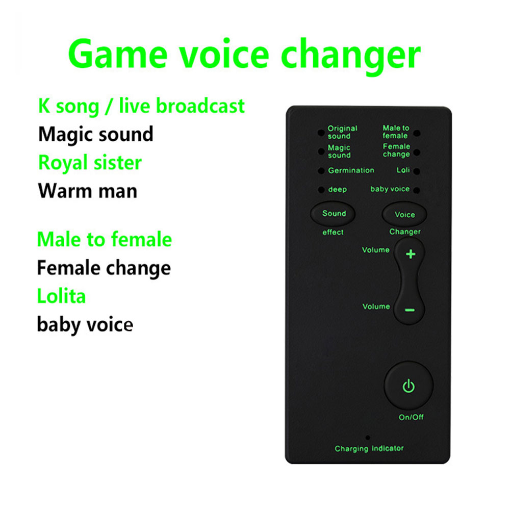 Micro changeur de voix, 7 changements de son différents, Mini modulateur vocal Portable pour téléphone PC PS4 Xbox tablette