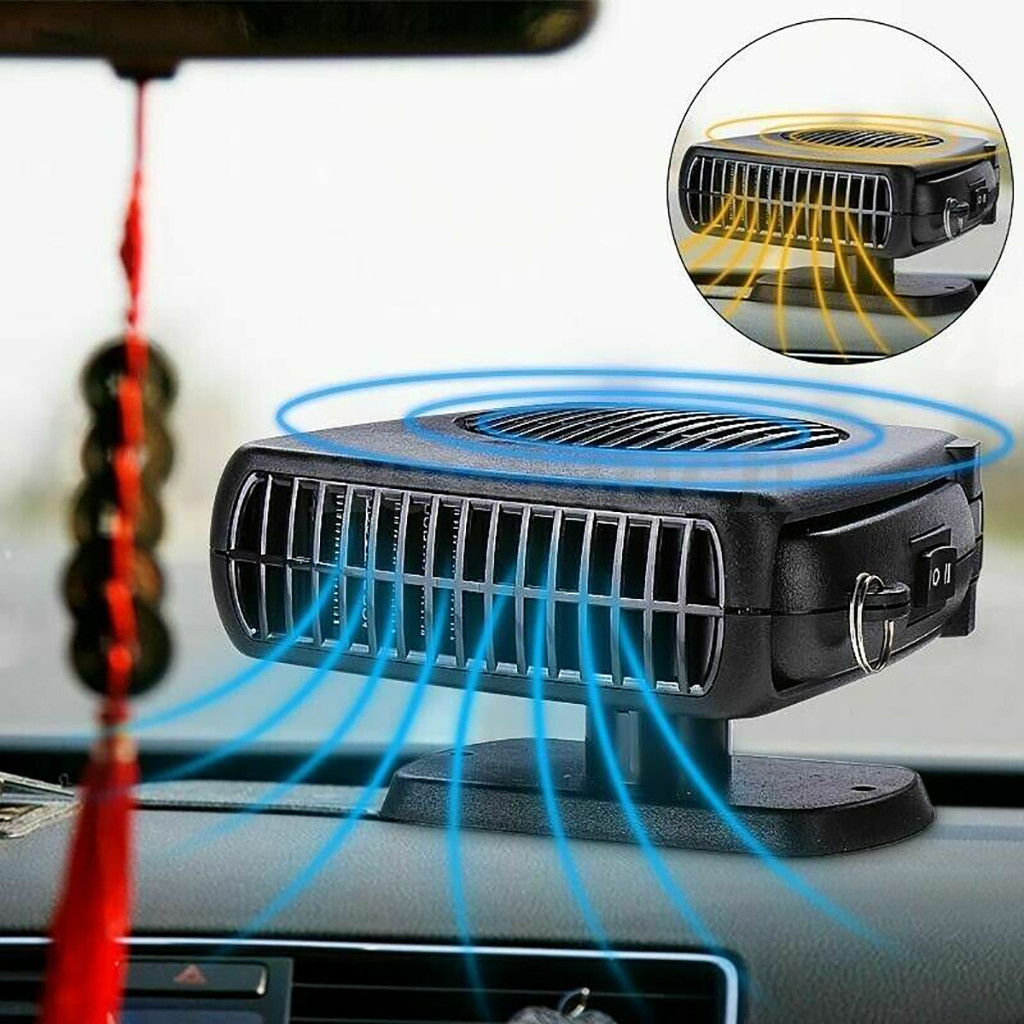 Désembueur portatif automatique de dégivreur de chauffage de voiture 12/24V 200W pare-brise électrique de chauffage de 360 degrés ventilateur de refroidissement de chauffage d'abs