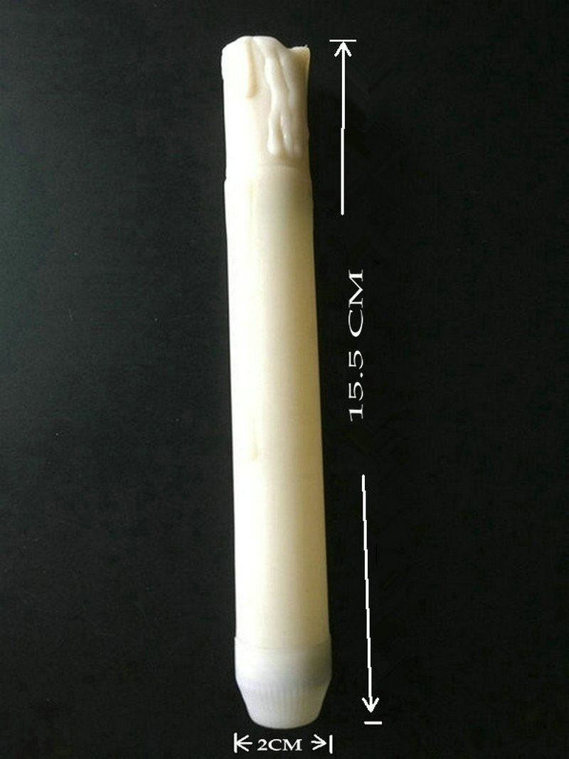 36pcs Battery Operated 6.5"(H) Burnt wick melted dip candle Drip Ivory LED Taper tealight Wedding Home Church Party Decor 15.5CM