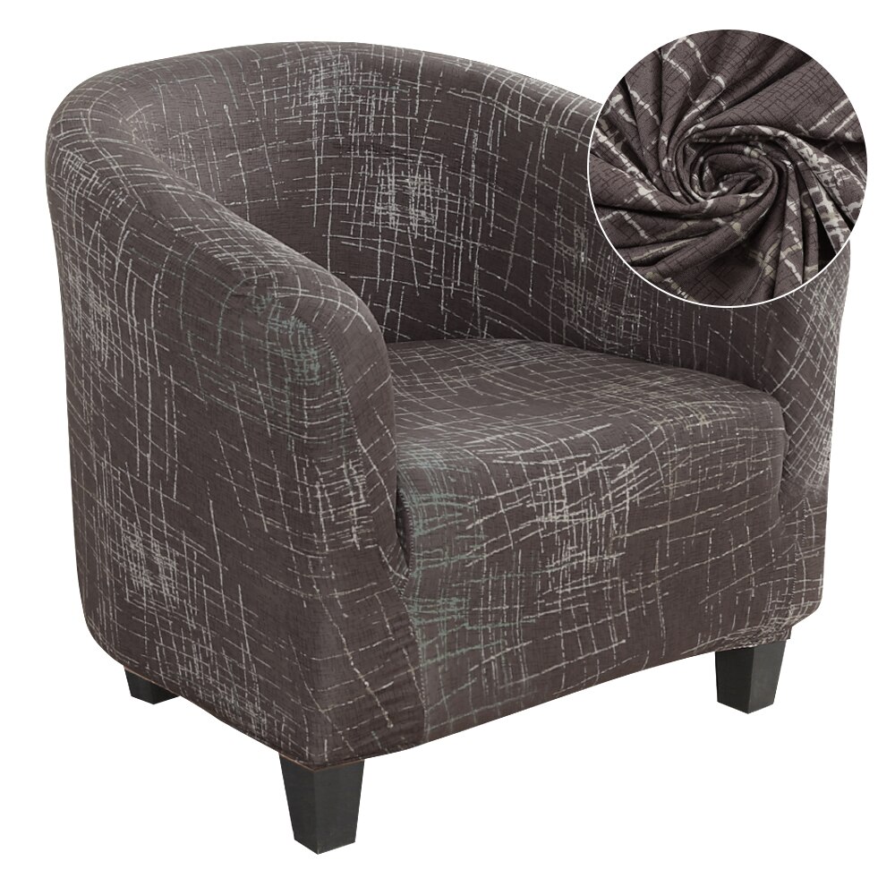 Elastisk sofa lenestol setetrekk beskytter vaskbart spandex møbler slipcover enkel å installere hjemmekaffe badekar 1 sete stoltrekk: G298811