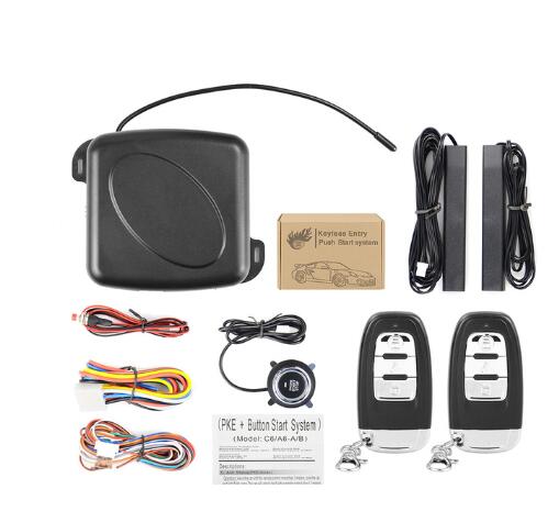 Auto Car Alarm Engine Push Start Button RFID Lock Ignition Starter Keyless Entry Start Stop Immobilizer Anti-theft System: C6