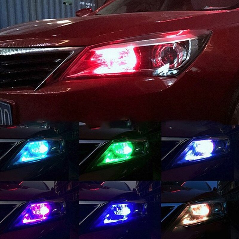 Led Auto Auto Breedte Lampen Met Usb Draadloze Afstandsbediening Kleurrijke Geleidelijke Veranderingen T10-5050-6smd Siliconen Rgb Signaal Lamp