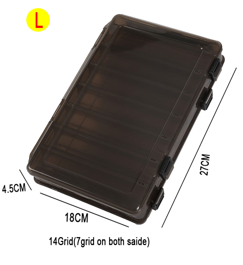 Scatola per attrezzatura da pesca Custodia per esche 14 scomparti Scatole per ganci per esche a doppia faccia Custodia per contenitori per esche Accessori per la pesca: bianca