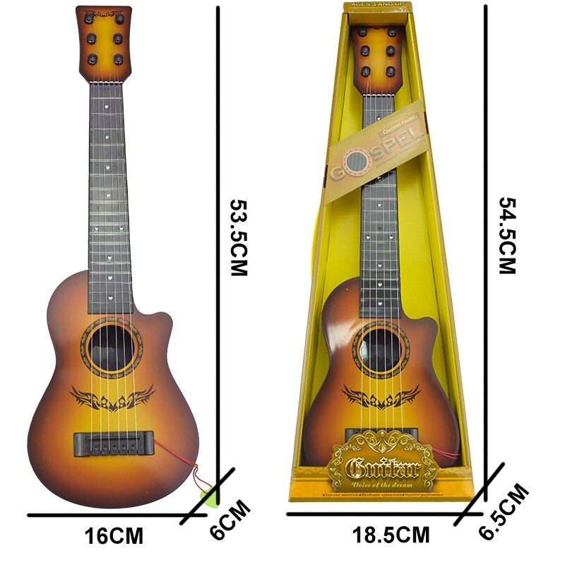 6 corde chitarra classica corde in acciaio principianti giocattolo chitarra bambini Ukulele strumento musicale per bambini per regalo ragazza ragazzo