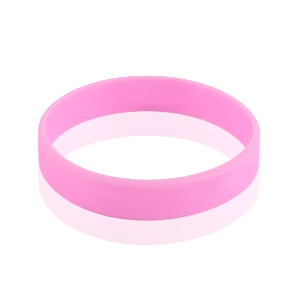 1 stk unisex silikon armbånd basketball sport fargerik trendy silikon gummi fleksibelt armbånd for kvinner menn: Rosa