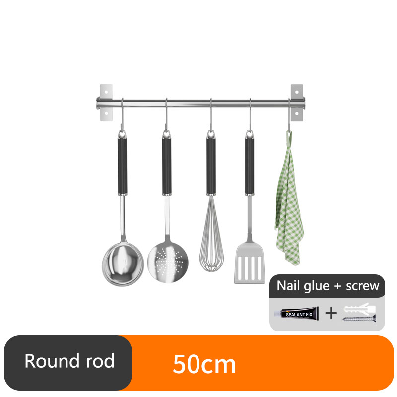 304 stainless steel kitchen rack, pot rack, wall-mounted punch-free cutting board, tool rack kitchen appliances: 50mm