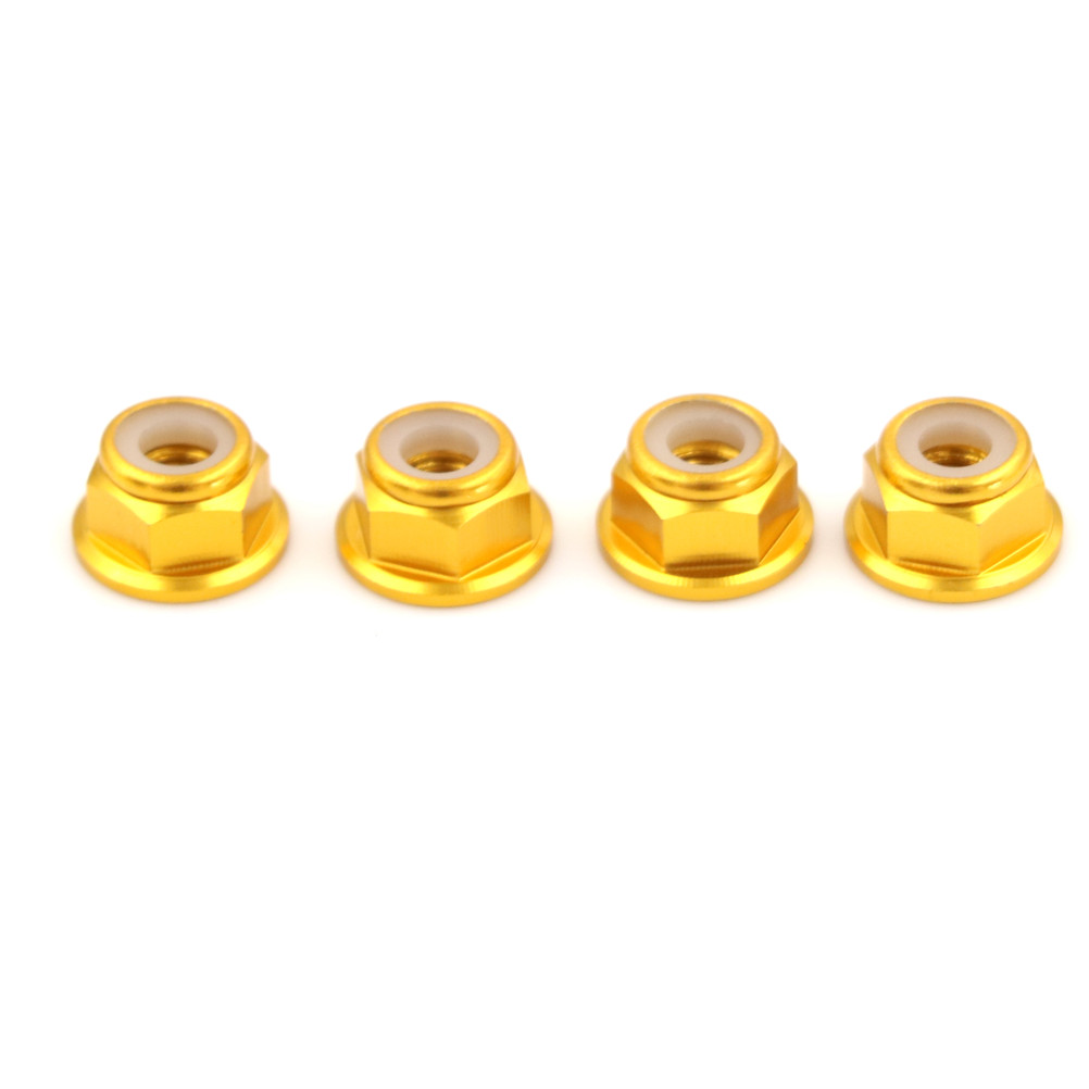 4 st aluminiumprofilkopplingar verktyg  m4 rc hsp 102049 (02190)  aluminium nylonmutter  m4 för 1:10 uppgraderingsdelar: Guld-