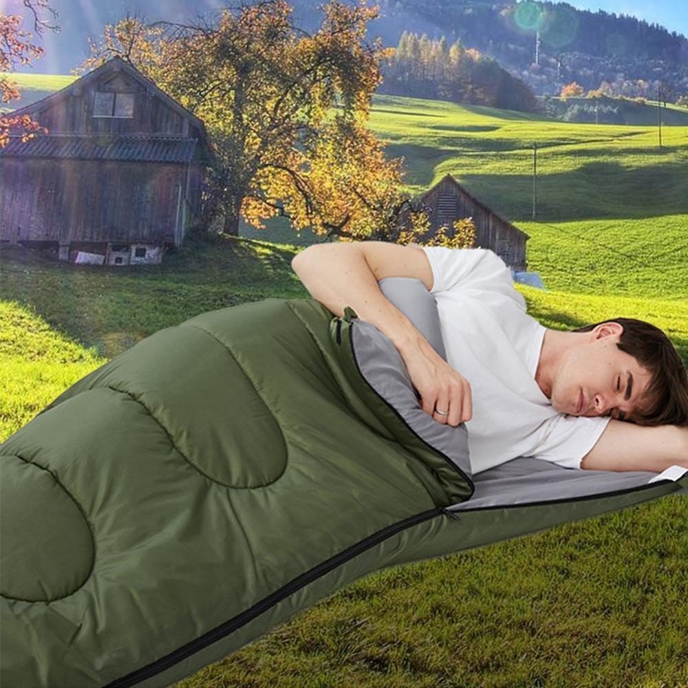 Outdoor Waterproof Travel Envelope Sleeping Bag Camping Hiking Carrying Case Blue