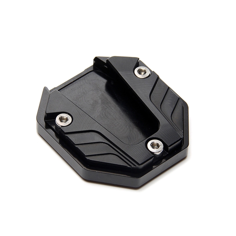 Kickstand extensor pé suporte lateral suporte placa anti-skid base para motocicleta d7ya: Preto
