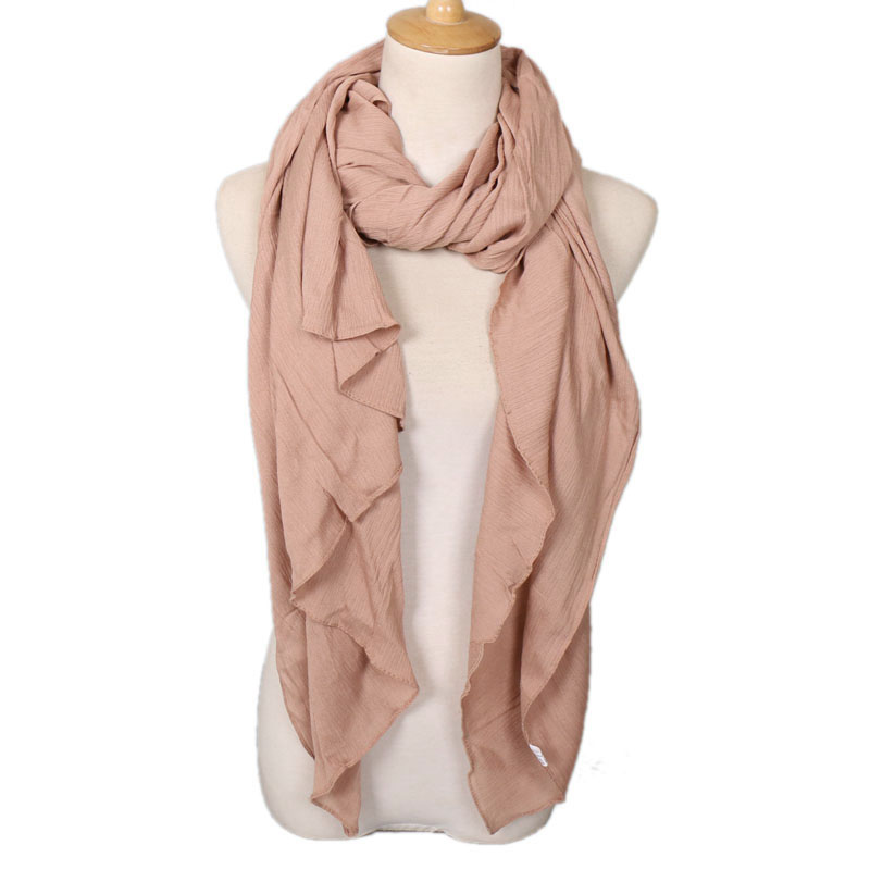 Llaven – foulard froissé pour femmes, hijab de luxe, 100% rayonne, châle froissé, couleur unie, écharpe musulmane, grande taille 180x95cm: 7