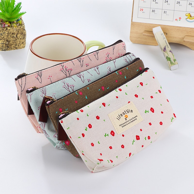 Cute Flower School Case Korea School Pencil Case Unusual Pencil cases For Girls Boys School Supplies