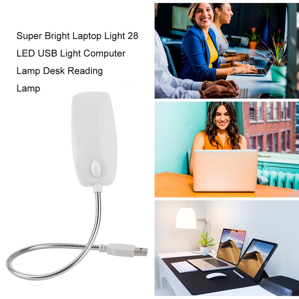 Super Bright Laptop Light 28 LED USB Light Flexible Computer Lamp Portable Desk Reading Lamp Universal Computer Light