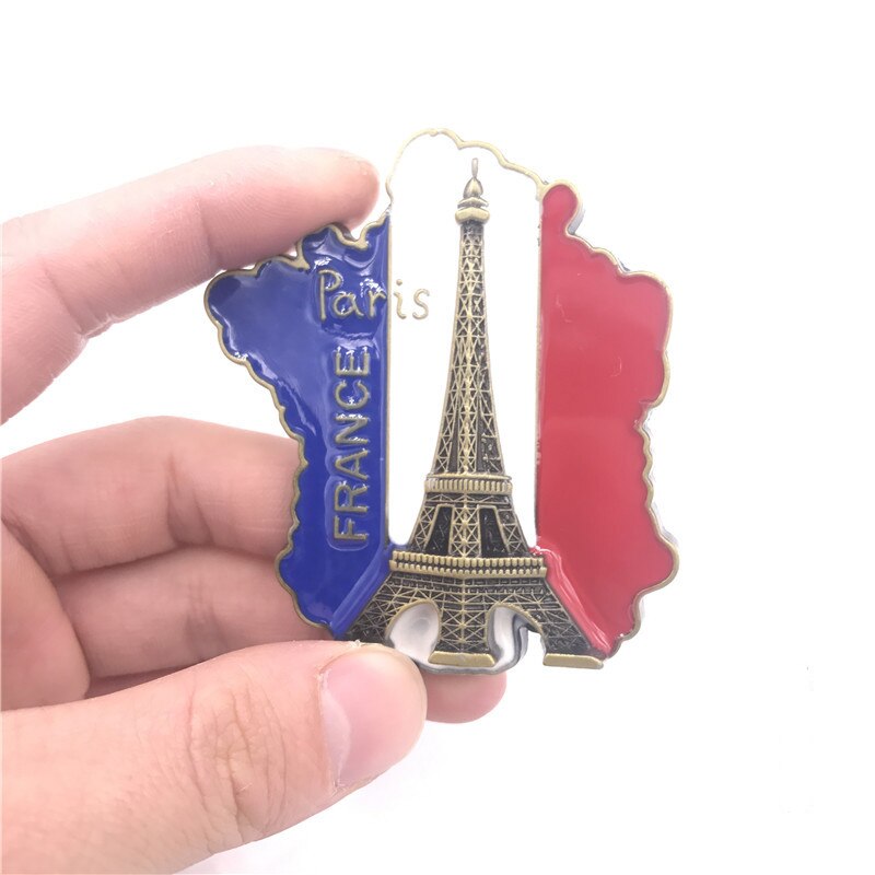 Imanes de nevera 3d de Metal, frigorífico pegado, águila americana, Jerusalén, Israel, Londres, autobús, nueva york, París, recuerdos, decoración del hogar: Azul cielo