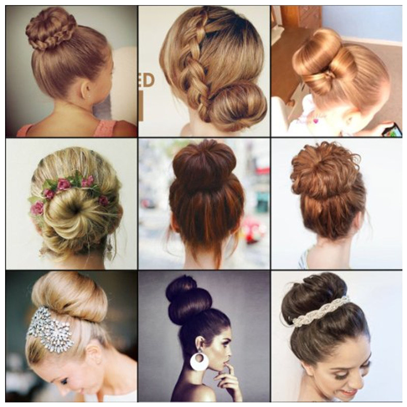 Creatore di panini per capelli Ciambella Spugna magica in schiuma Facile anello grande Strumenti per lo styling dei capelli Accessori per capelli stile capelli per le donne