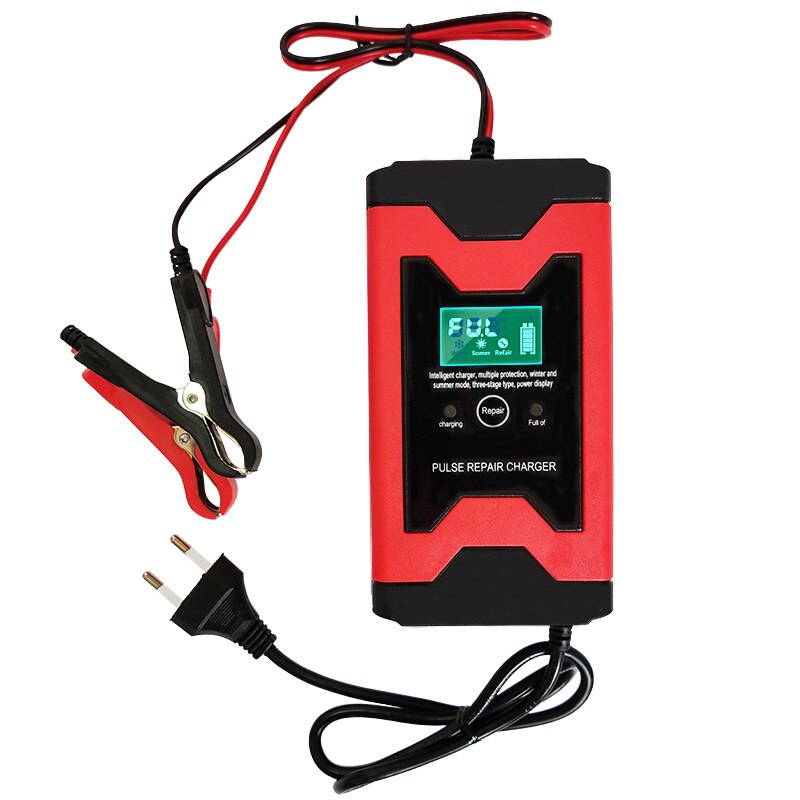 12V 6A Full Automatic Car Battery Charger Smart Power LCD Display Pulse Repair Chargers Wet Dry Lead Acid Battery-chargers