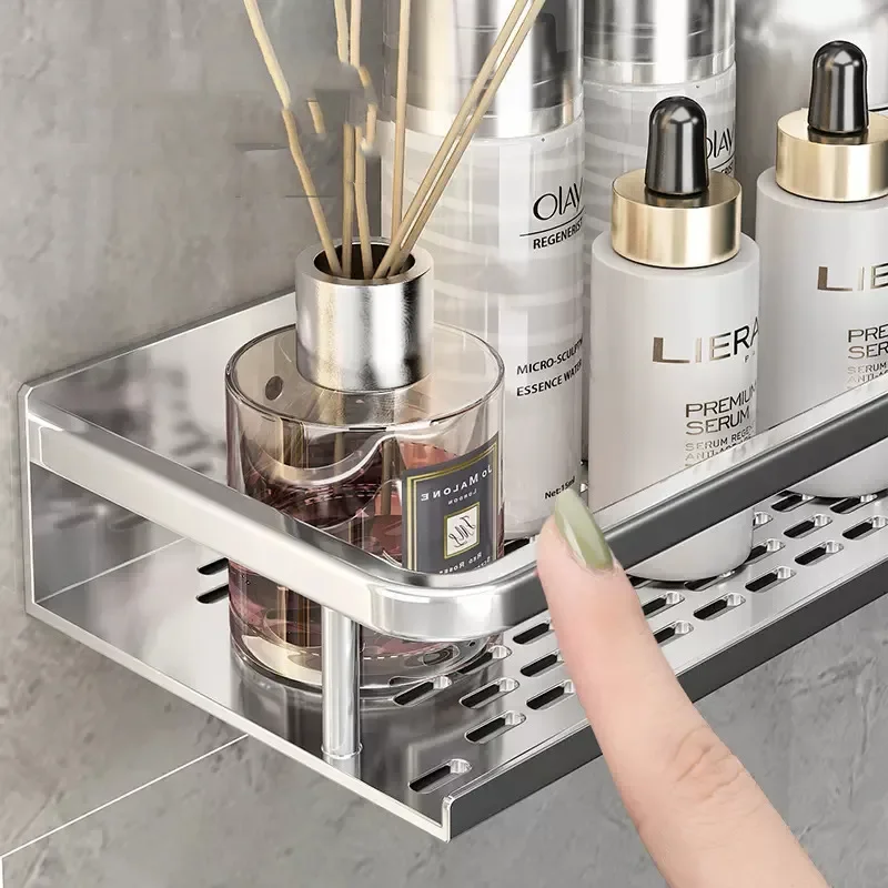 Bathroom Shelf 30/40/50 cm Kitchen Wall Shelf Shower Holder Storage Rack Towel Bar Robe Bathroom Accessorie