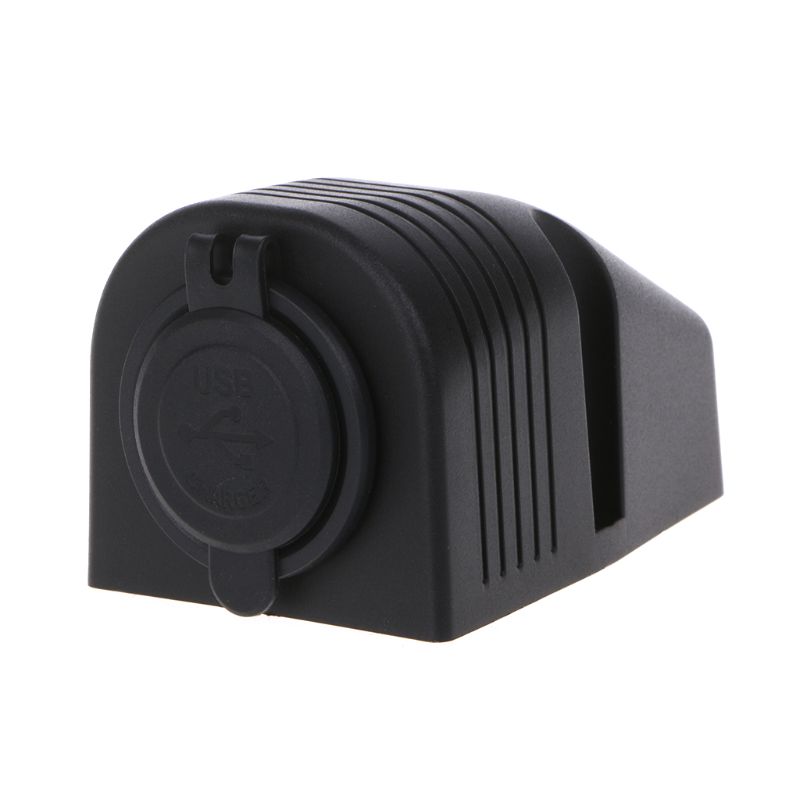 12v x 24v dual-usb-panel-ladeadapter mit armaturenbretthalterung und wasserdichten schutzkappen für auto, boot, schiff und lkw