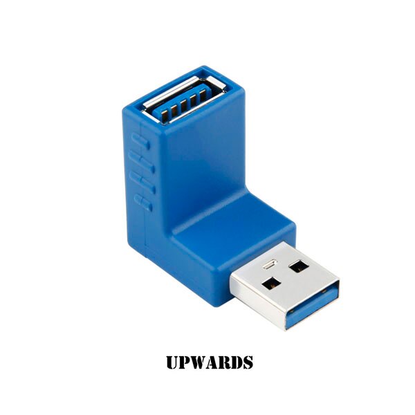 USB 3.0 Extender 90 Degrees USB 3.0 Extender Cable Adapter Male AM To Female AF Extension Connector Up Down For Laptop PC: Upward