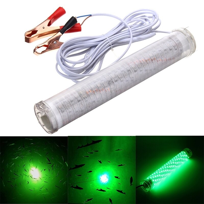 12V Underwater Submersible Fishing Light Night Crappie Green Super Bright 30W Led Shad Squid Boat