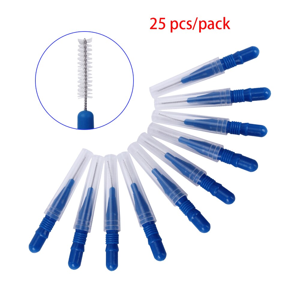 AZDENT 30 pcs/pack Push-Pull Interdental Brush Gum Interdental Brush Orthodontic Wire Brush Toothbrush Toothpick