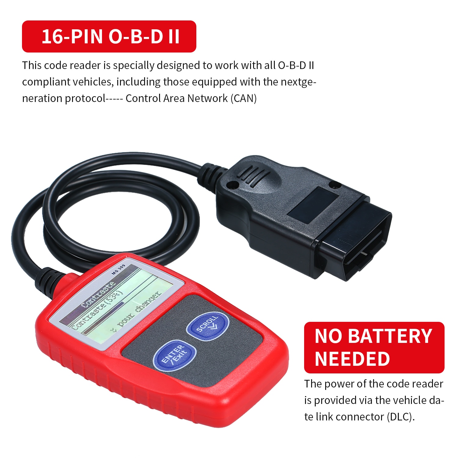MS309 OBD2 Scanner Code Reader Car Auto Diagnostic Tool Scanner Automotive Engine Code Reader CAN Scan Tool Better Then ELM327